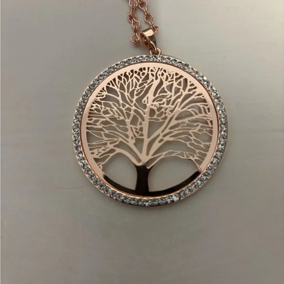 FAC Elegant Rose Gold Tree of Life Pendant Necklace. Never worn. - Picture 3 of 5